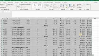 How to Sort and Subtotal in Excel
