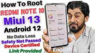 How To Root Miui 13 Redmi Note 10 Xiaomi EU  ENGLISH