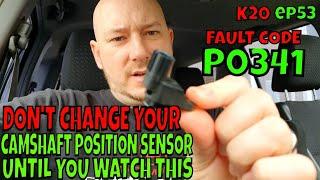 p0341 honda crv/honda cr v problems/how to replace camshaft position sensor/honda cr v k20