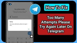 How To Fix Telegram Too Many Attempts Please Try Again Later (New Update 2023)