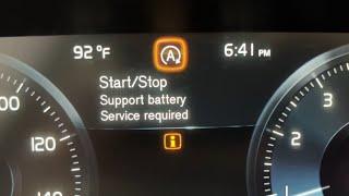 Volvo Start Stop Service Required - Support Battery Replacement