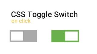 CSS Switch Toggle | csPoint web design tutorials