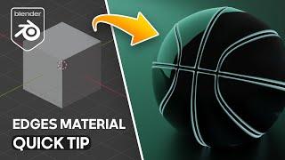 How  to add material to edges in Blender - Quick tip