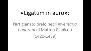 Ligatum in auro, di Giulia Della Ricca.