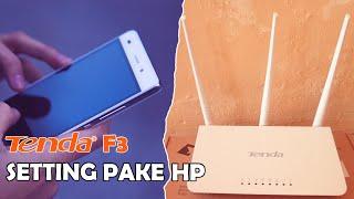 Cara Setting Router Tenda F3 Pakai HP / HAPE / SMARTPHONE #tendarouter