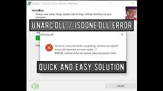 Unarc.dll / ISdone.dll error | Fitgirl repack | Easy solution