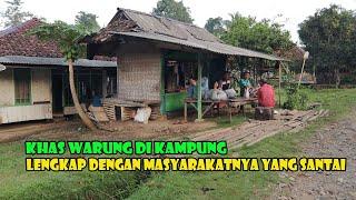 Suasana Kampung Di Pagi Hari..Khas Jalan Butut Dengan Warung Pinggir Jalan.