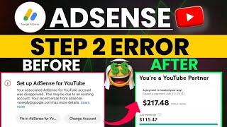 Youtube Monetization Step 2 Error | Step 2 Error Setup Google Adsense 2024 | Google adsense 2024