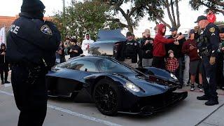 $4 MILLION ASTON MARTIN VALKYRIE SHUTS DOWN CARS AND COFFEE HOUSTON!!!