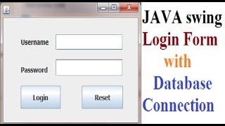 LOGIN Form with MYSQL Database JDBC | JAVA SWING GUI