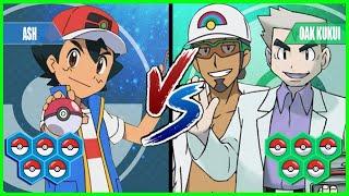 Pokémon Battle Pedia: Ash Vs Professor Oak and Professor Kukui