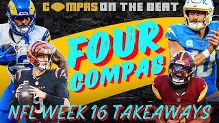 Four Compas: Jayden Daniels, Sam Darnold biggest winners of Week 16