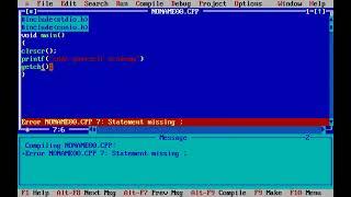 How-to remove statement missing; error in c language full video