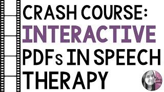 Using Interactive PDFs in Speech Therapy Teletherapy