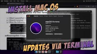 Install MacOS Updates Via the Terminal