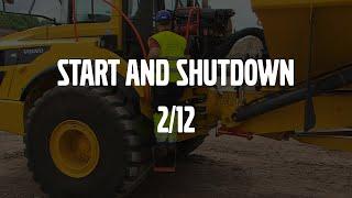 Start and shut down – Volvo Articulated Haulers G series + A60H – Basic operator training – 2/12