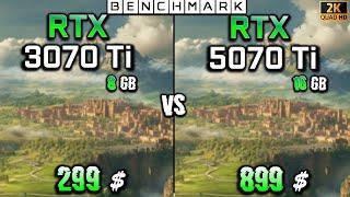 RTX 3070 Ti 8GB vs RTX 5070 Ti 16GB / Test / 1440p / in 10 Games