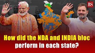 How did the NDA and INDIA bloc perform in each state? | Election results 2024