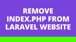 Remove index.php from Laravel website
