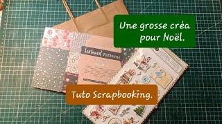 TUTO SCRAPBOOKING. Trop bien, j'attaque mes grosses créations de Noël. Bloc Action. (1ère partie)