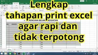 Lengkap!!! Cara print excel full kertas agar rapi dan tidak terpotong #printexcel