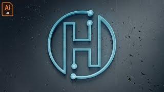 Professional logo design | Letter H Logo design on illustrator