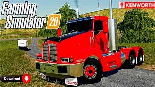 new kenworth T600 truck | New truck mod | farming simulator 20 gameplay #fs20newmods