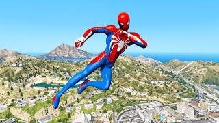 GTA 5 Spiderman Epic Jumps Compilation(GTA V Fails Funny Moments)