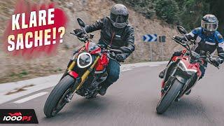 V2-Bikes aus Bologna im Landstraßen-Duell - Ducati Streetfighter V2 vs. Monster SP Vergleich & Test