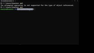 "The attempted operation is not supported for the type of object referenced" error fixed wsl