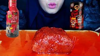 ASMR SPAM DAGING SAPI PAKE SAUS SAMYANG 1 BOTOL DAN BON CABE LV 50