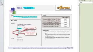 Chapter 2: MDX Training- Set Functions