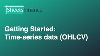 Time-series data (OHLCV)