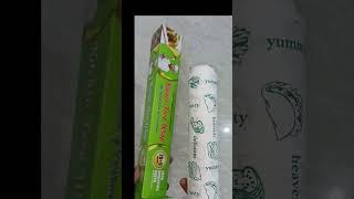 Food Wrapping Paper  Review|Chapati Wrap Unboxing|Paper Roll review|#viralvideo#shortvideo#unboxing