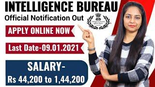 IB Recruitment Notification 2020-21 | Salary-Rs 1,44,200 | IB Recruitment 2021 | Govt Jobs Jan 2021