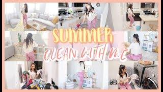 SUMMER CLEAN & DECORATE WITH ME! Cleaning Motivation ️