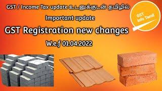 GST Registration new changes | GST threshold limit w.e.f 01.04.2022