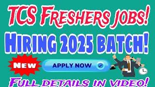 TCS Recruitment for 2025 Batch  TCS BPS Hiring 2025  Off Campus Drive for Freshers  Apply Now