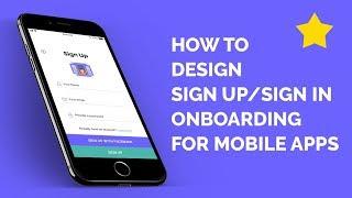 How to Design Sign In & Sign Up App Screens | UI/UX