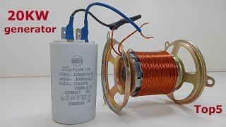 How to make a powerful free energy electric 240V magnetic wire generator Top5 Awesome electricity