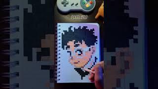 How To Draw OKARUN in Pixel Art ️️ #shorts #dandadan #anime