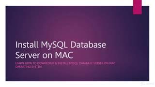 4  Install MySQL database server on Mac operating system MySQL 5 7 20