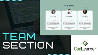 Our Team Section Design with HTML and CSS