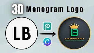 How to Create 3D Monogram Logo Design in Canva