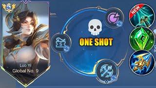 FINALLY! LUO NEW BEST BUILD & EMBLEM FOR SOLO RANK RANKED IS HERE  | TOP 1 GLOBAL LUO YI | MLBB