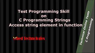 C programming question on passing string to function, accessing string elements inside function