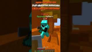 Minecraft pvp geliştirme sunucusu  #shorts