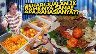 MBAK CANTIK JUALAN NASI UDUK PAGI-MALEM RAME TERUSS!!