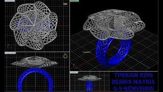 How to make a Turkish Ring /Matrix 0.9 Ring/jewelry cad design tutorial /