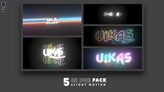 5 In One Intro Preset Pack || Free Intro Pack For Alight Motion
